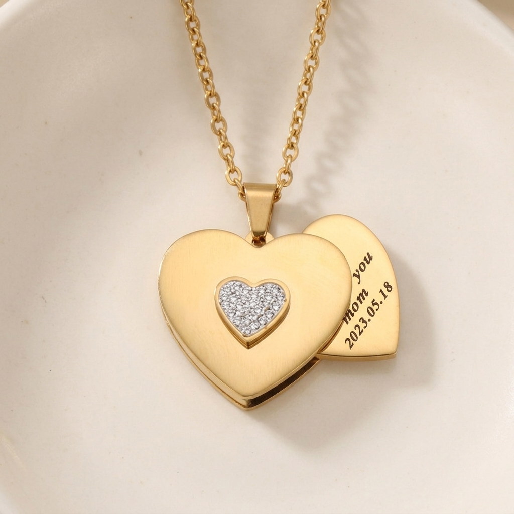 iMade4u Personalized Heart Couple Necklace