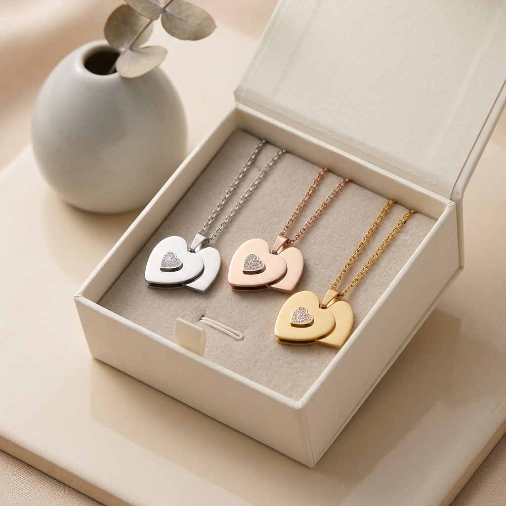iMade4u Personalized Heart Couple Necklace