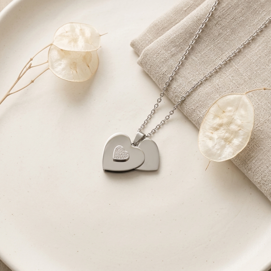 iMade4u Personalized Heart Couple Necklace
